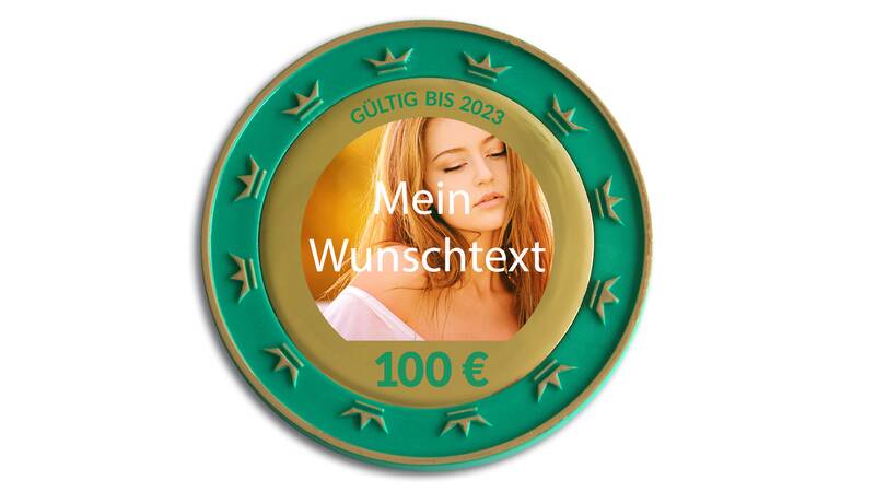 Personalisierung der Palmers Gutscheinmünze mit mylabel.one