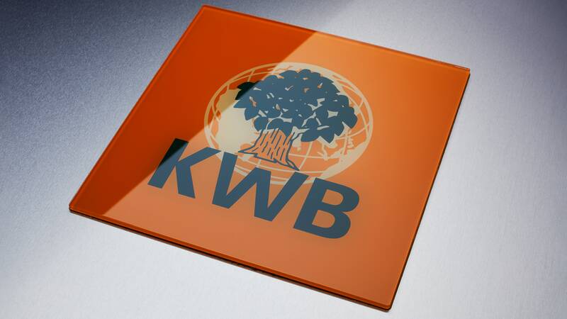 Acryl-Schild als Händlerkennzeichnung für KWB