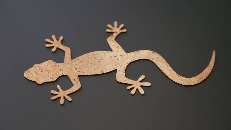 Green Label: cork gecko