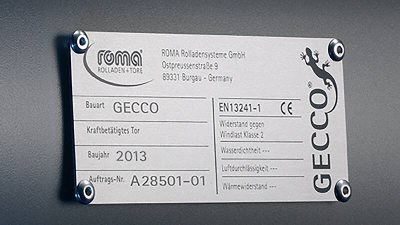 RATHGEBER Technische Produktkennzeichnung für Roma