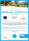 Certificate: Green gas RATHGEBER